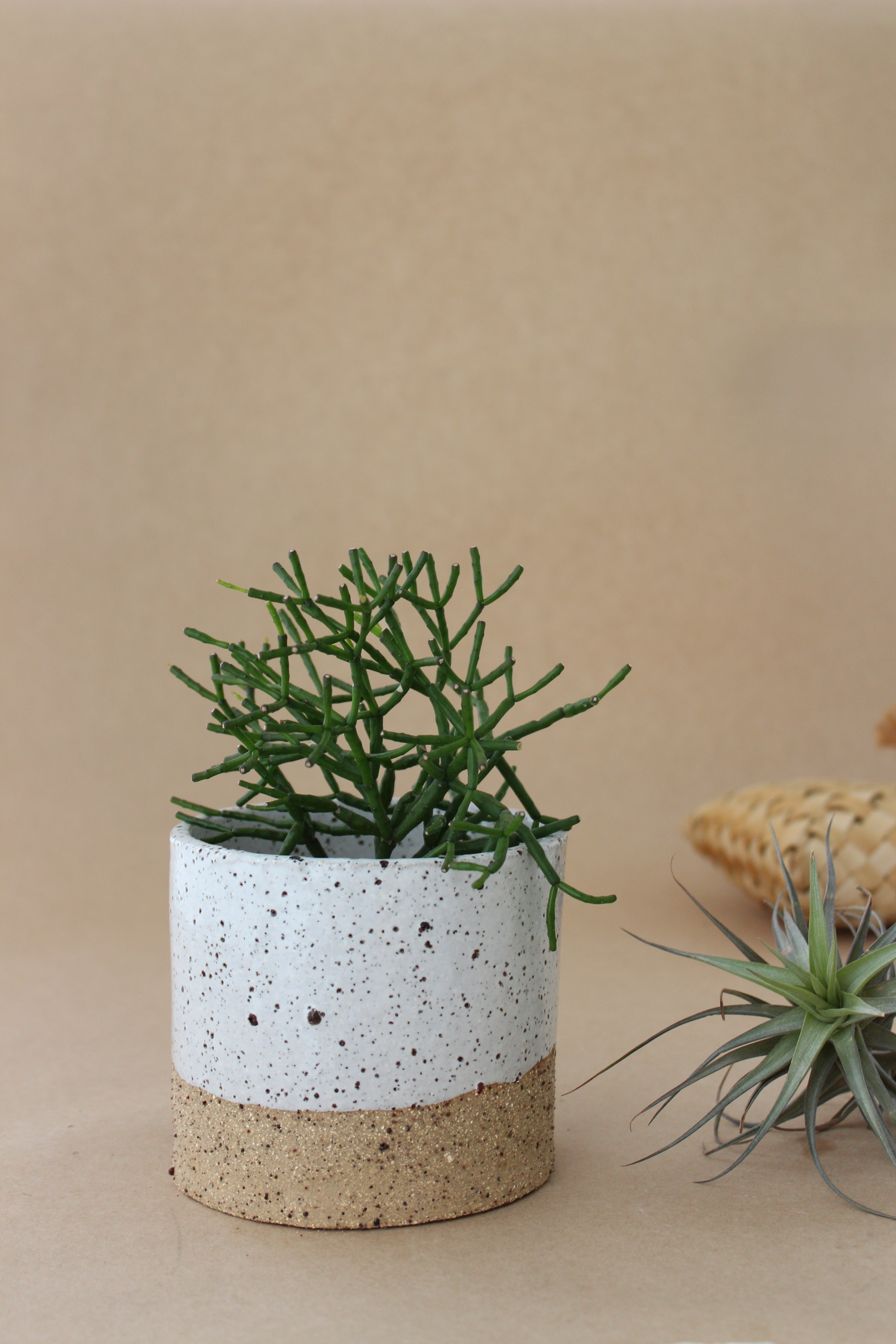 Mid Size Planter - White Speckle