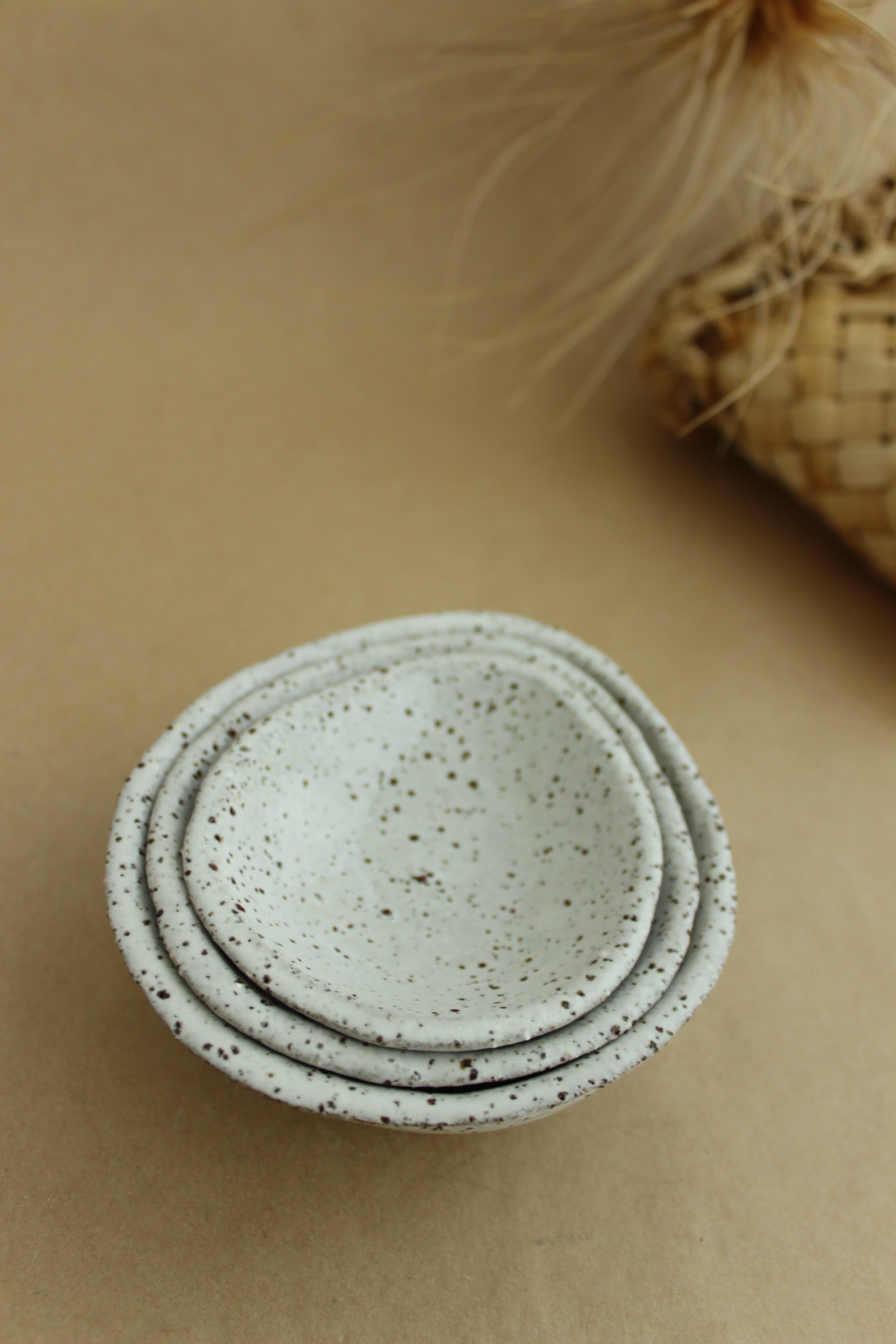 Coconut Shell Set - Speckle White