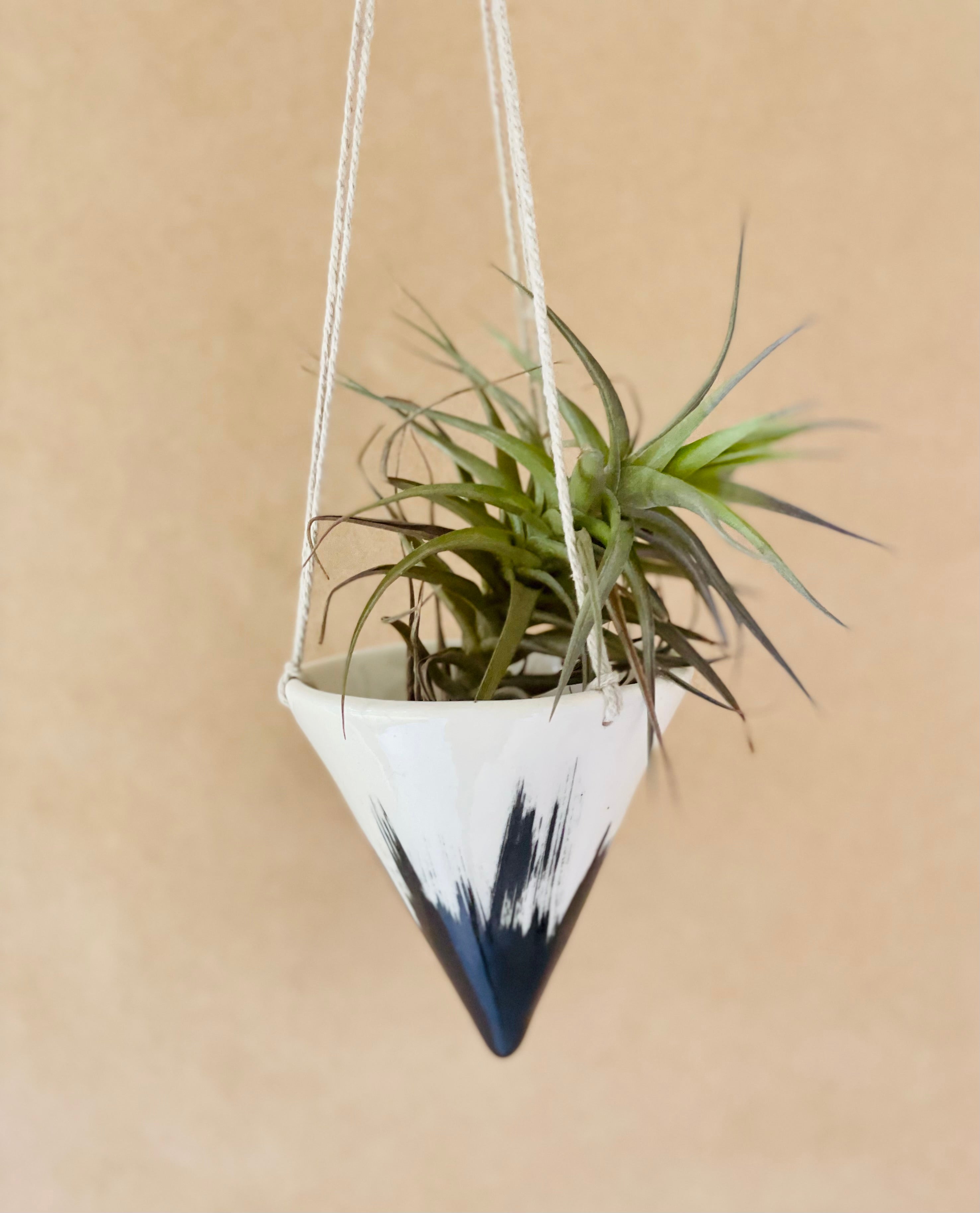 Cone Hanger Planter - Paint Stroke